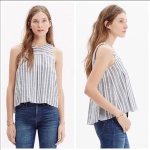 Madewell striped trapeze tank top